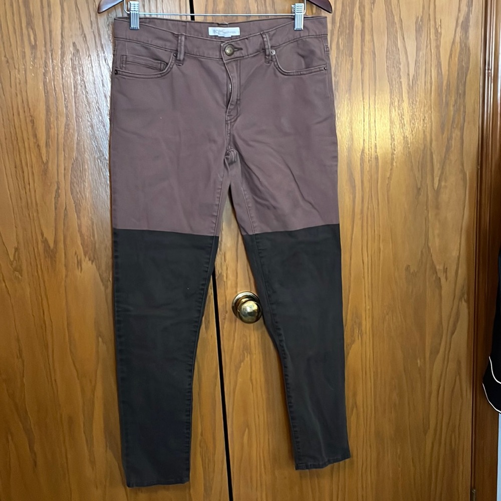 BCBG Generation Color Blocked Stretch Twill Skinny Pants